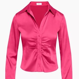 Babaton Pink Button Top